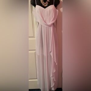 NWT BCBGeneration Long cutout Chiffon White Dress, Size 8